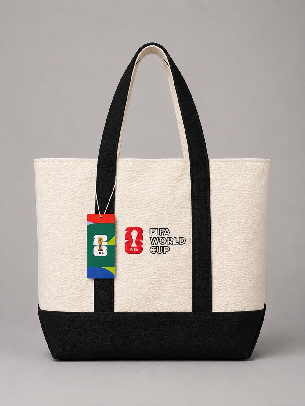 NWT FIFA World Cup ‘26 Logo Canvas Black Red Medium Tote
